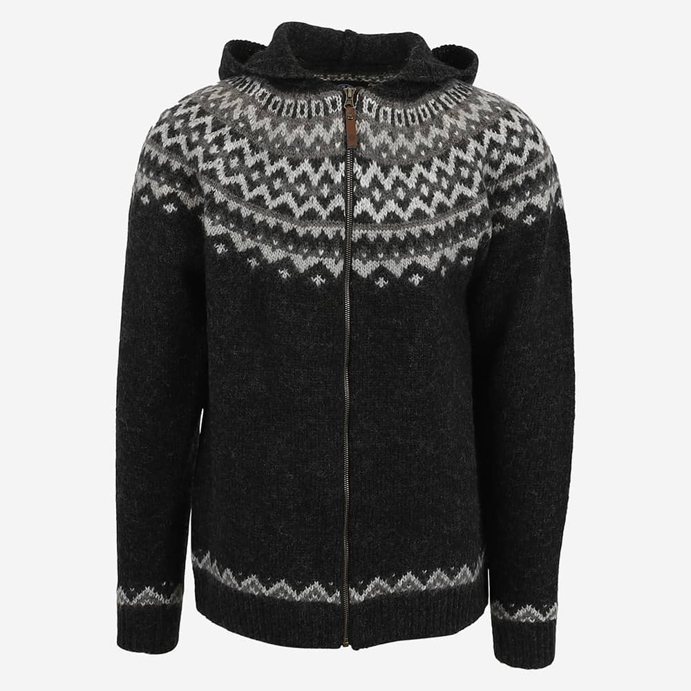 Skjaldbreiður hooded wool sweater